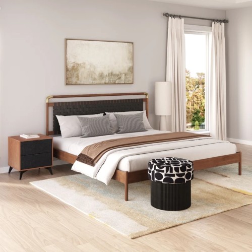 Cama King Size de Nogal